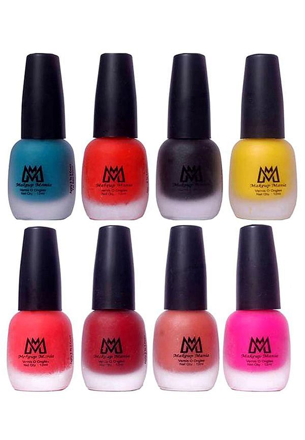 Nail Polish Set, Velvet Matte Nail Paint Combo Set of 8 Pcs, Multicolor (MM # 62-69)