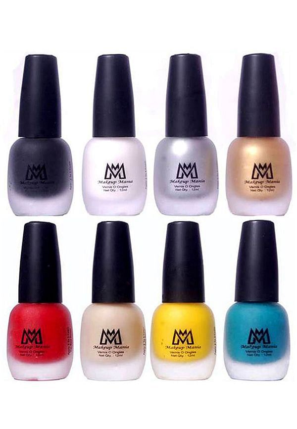 Nail Polish Set, Velvet Matte Nail Paint Combo Set of 8 Pcs, Multicolor (MM # 65-70)