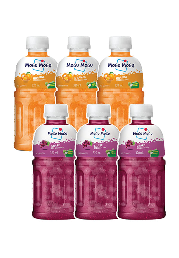 Combo Pack Of Orange & Grapes With 25% Nata De Coco