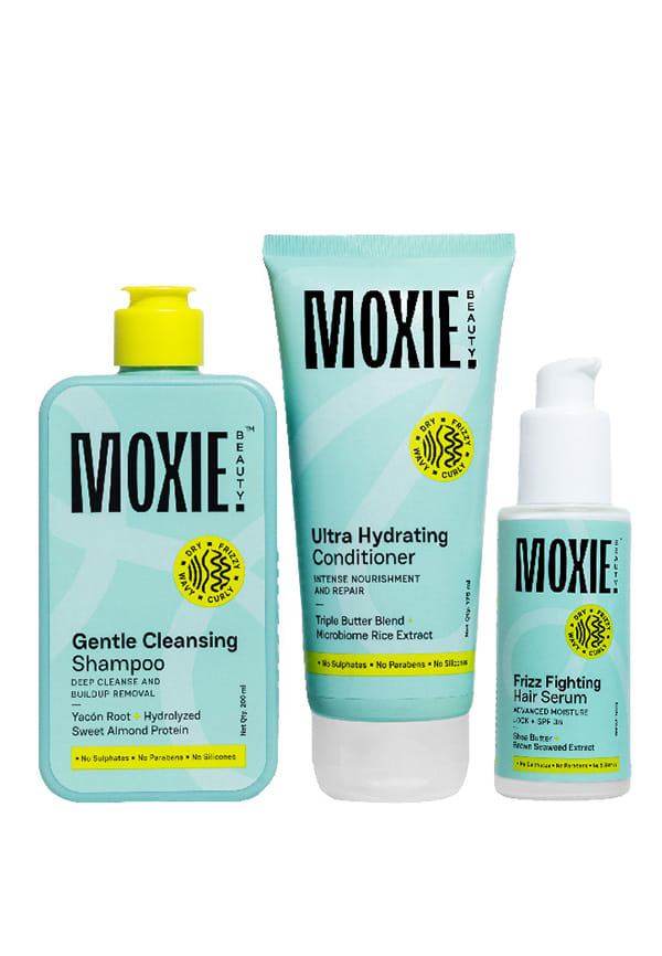 Ditch-The-Frizz Trio - Shampoo, Conditioner & Hair Serum For Dry and Frizzy Hair