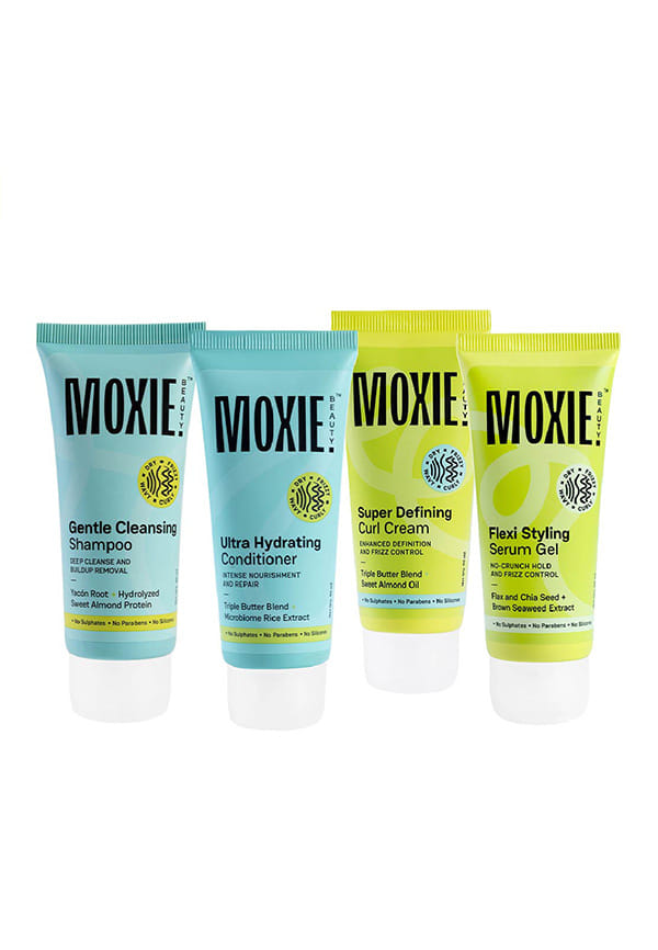 Curly Travel Routine - Shampoo, Conditioner, Curl Cream & Styling Serum Gel for Curly Hair