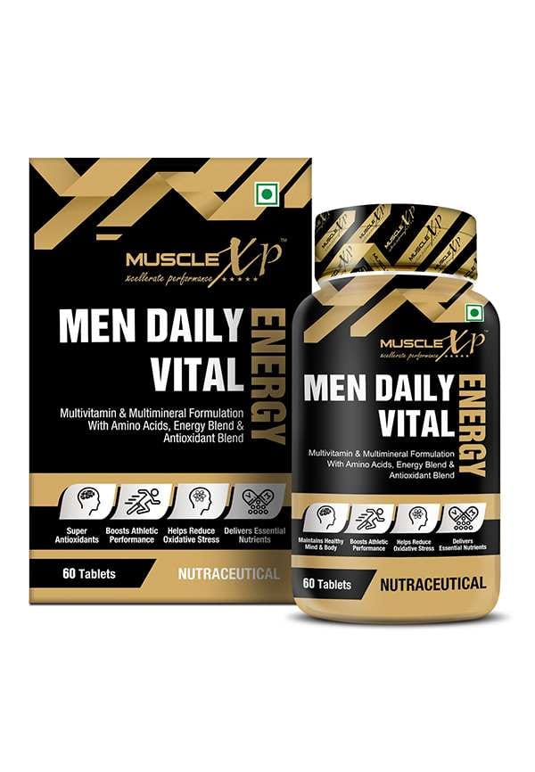 Men Daily Vital Energy With Multivitamins, Multiminerals, Amino Acids, Caffeine and Energy Blend - 60 Tablets Men Daily Vital Energy With Multivitamins, Multiminerals, Amino Acids, Caffeine and Energy Blend - 60 Tablets