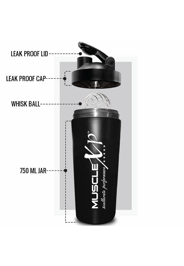 MuscleXP Gym Shaker Classic XP Mixer Stainless Steel Shaker