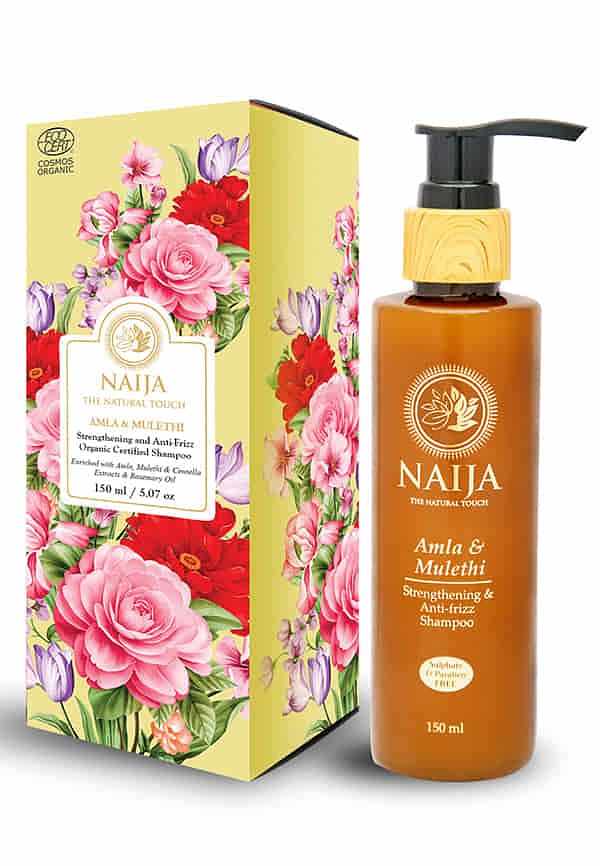 Organic Amla and Mulethi Strengthening and Anti-Frizz Shampoo