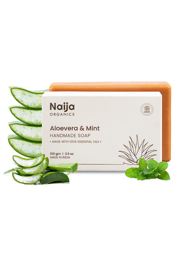 Organics Aloe Vera & Mint Natural Bath Soap | Deep Moisturizing, Refreshing, Chemical Free, Soothing