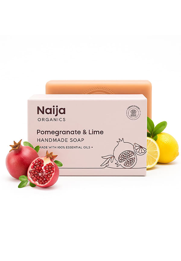 Organics Pomegranate and Lime Natural Bath Soap| Glow Boosting, Anti-Oxidant Rich, Chemical-Free