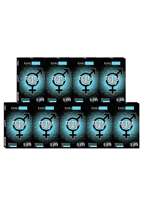 Plain Extra Thin, 90 Count Condom (Set of 9, 90 Sheets)