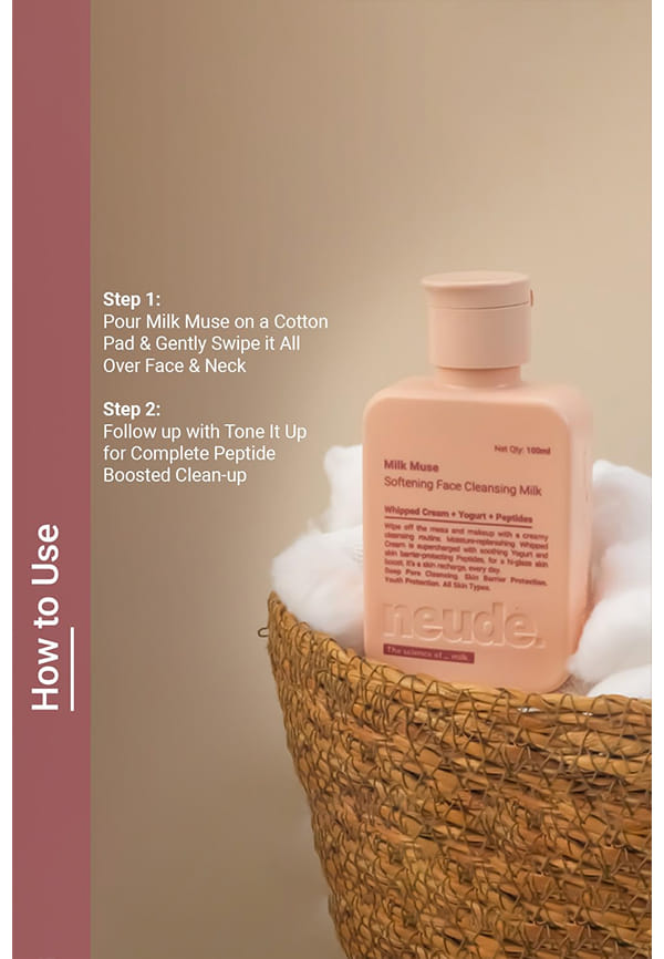 Peptide Face Cleansing Milk - Milk Muse | Size: 100ml By Neude Skin