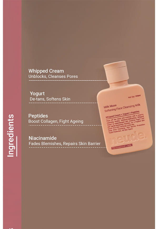 Peptide Face Cleansing Milk - Milk Muse | Size: 100ml By Neude Skin