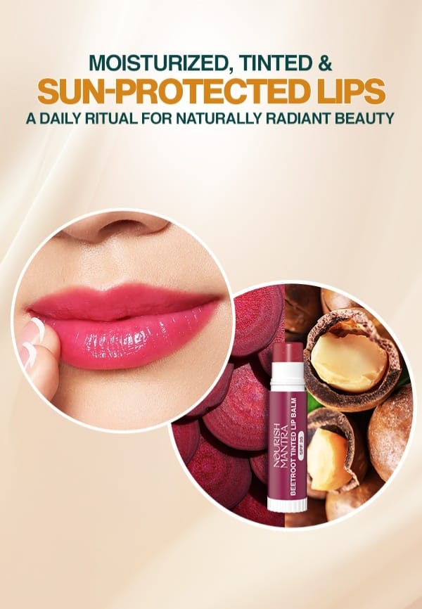 Beetroot Tinted Lip Balm with SPF 20 for Smooth, Nourished & Protected Lips - 4 gm ā thumbnail 4
