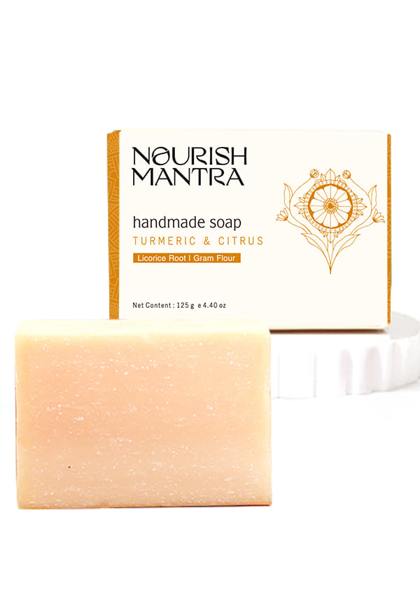 Turmeric & Citrus Handmade Bathing Soap for Tan Removal & Improved Skin Tone