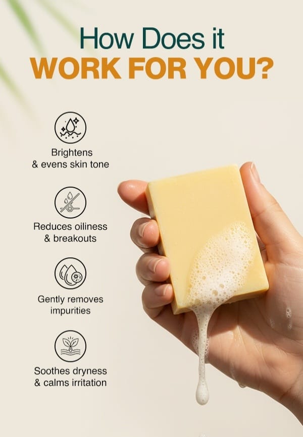 Turmeric & Citrus Handmade Bathing Soap for Tan Removal & Improved Skin Tone - 125 gm – thumbnail 4