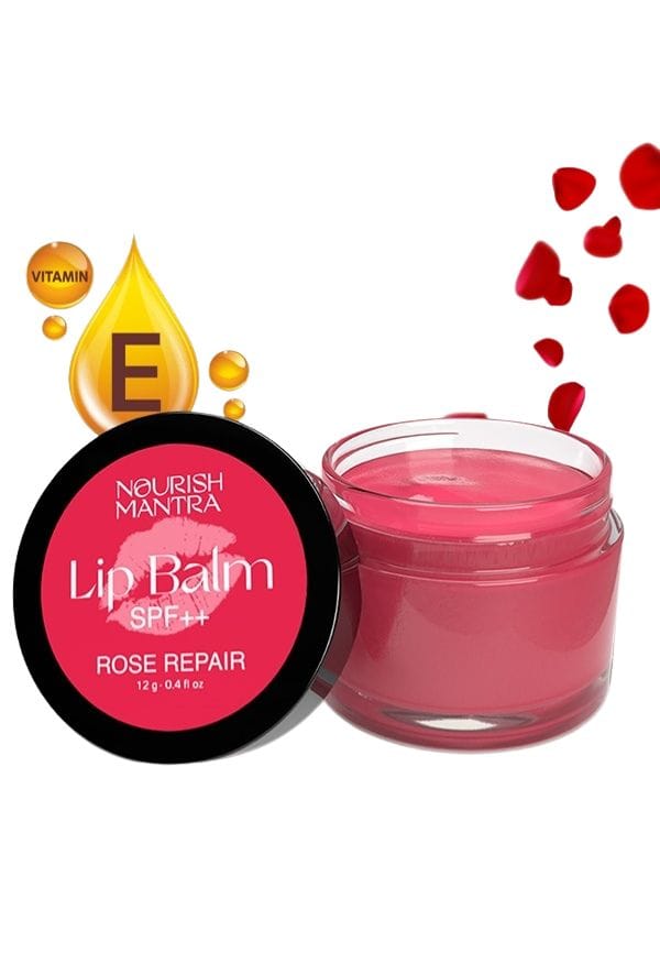 Rose Repair Lip Balm for Dry, Chapped and Dark Lips - 12 gm Rose Repair Lip Balm for Dry, Chapped and Dark Lips - 12 gm