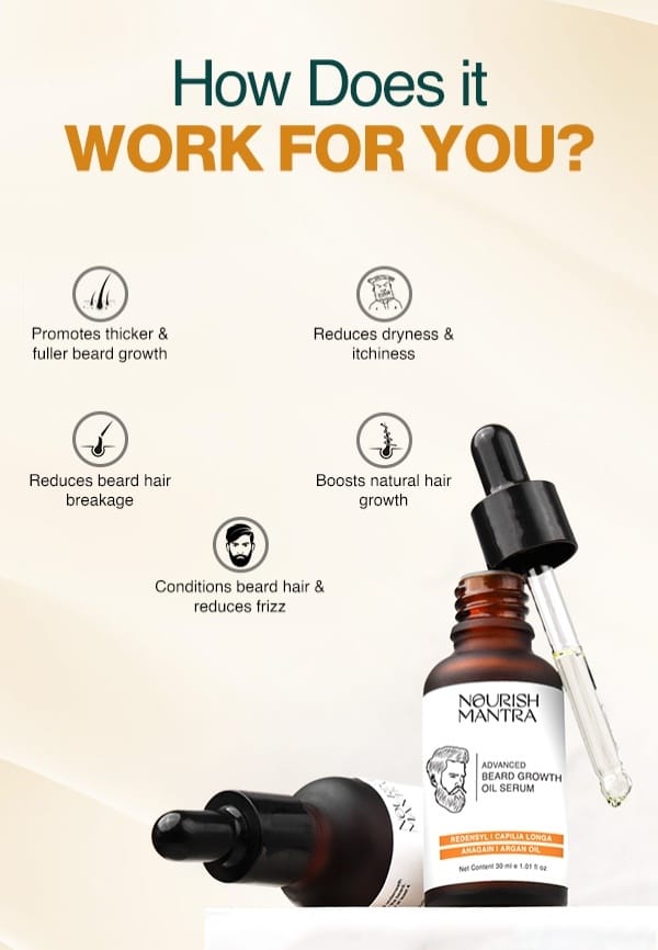 Advanced Beard Growth Oil Serum for Fuller and Thicker Beard Growth - 30 ml – thumbnail 5