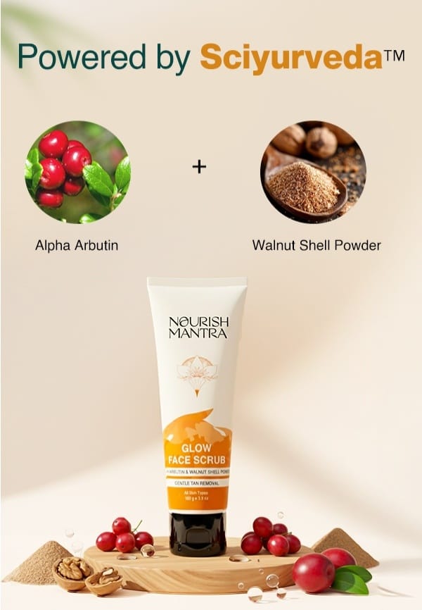 Glow Face Scrub for Tan Removal & Even Toned Skin - 100 gm – thumbnail 3