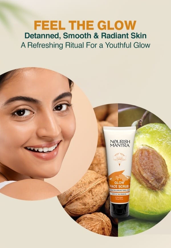 Glow Face Scrub for Tan Removal & Even Toned Skin - 100 gm – thumbnail 4