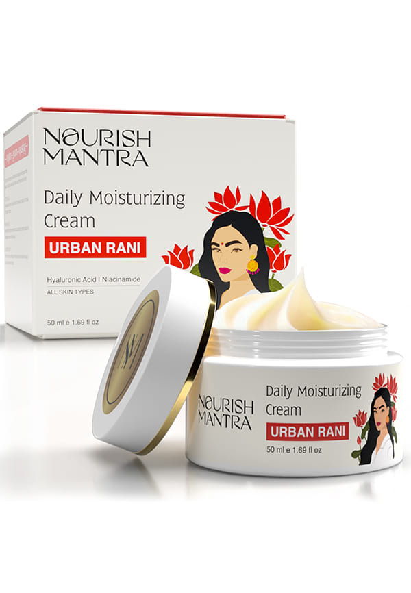 Urban Rani Daily Moisturizing Cream with Hyaluronic Acid for Smooth & Dewy Skin