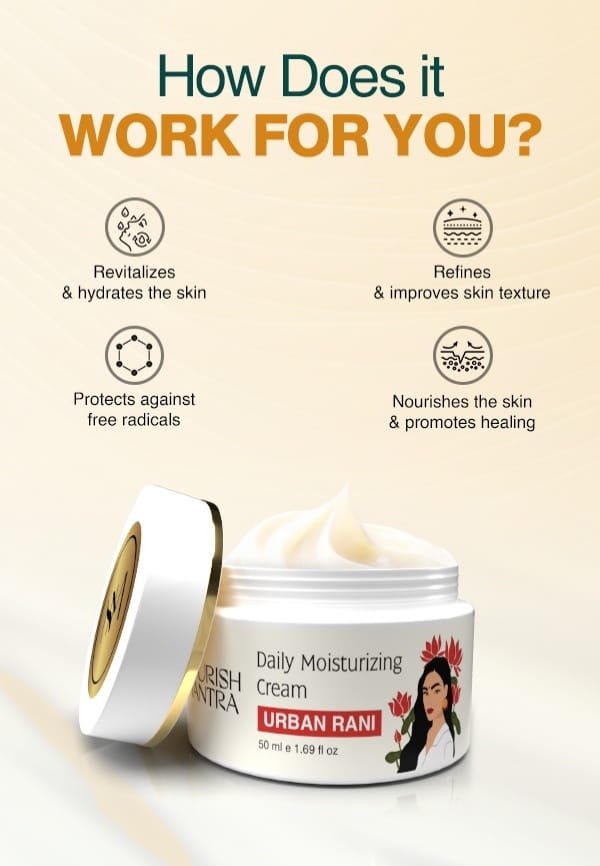Urban Rani Daily Moisturizing Cream for Smooth & Dewy Skin - 50 ml – thumbnail 4