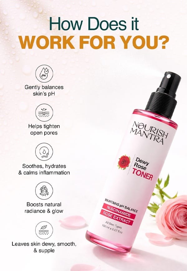 Dewy Rose Toner to Calm Inflamed Skin - 150 ml – thumbnail 4
