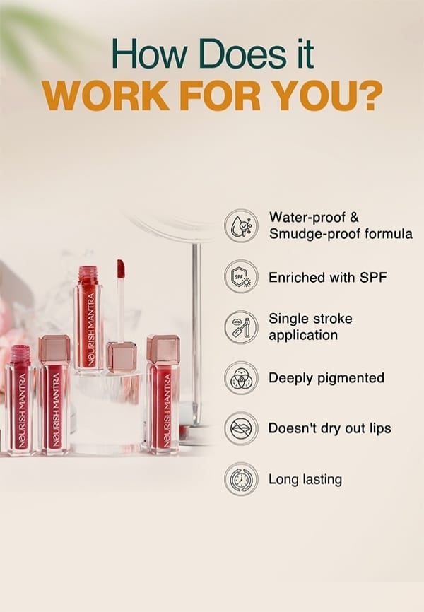 Khilkhilata Coral Creamy Matte Liquid Lipstick with Long Stay Pigment - 3.5 ml – thumbnail 3