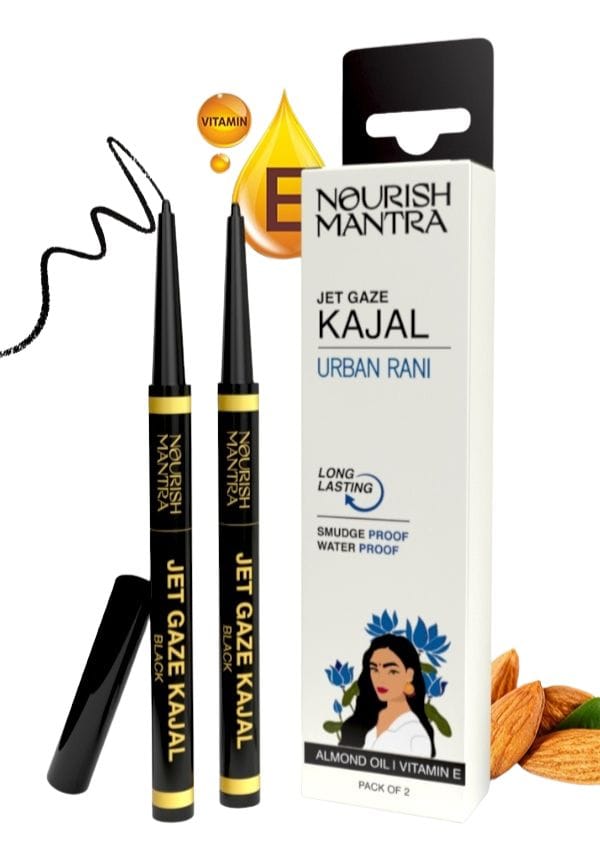 Jet Gaze Kajal Urban Rani - Combo - Black & Black for a Smudgeproof Eye Look - 0.35 gm Each Jet Gaze Kajal Urban Rani - Combo - Black & Black for a Smudgeproof Eye Look - 0.35 gm Each