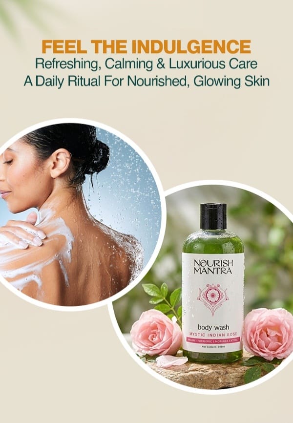 Mystic Indian Rose Exfoliating Body Wash for Radiant Skin & Gentle Exfoliation - 300 ml – thumbnail 2