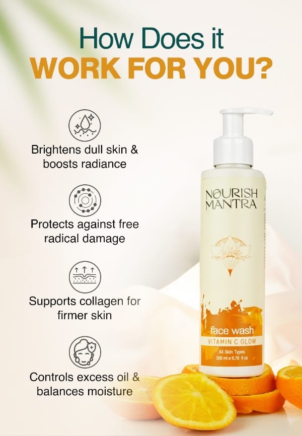 Vitamin C Glow Face Wash for Bright & Glowing Skin - 200 ml – thumbnail 4