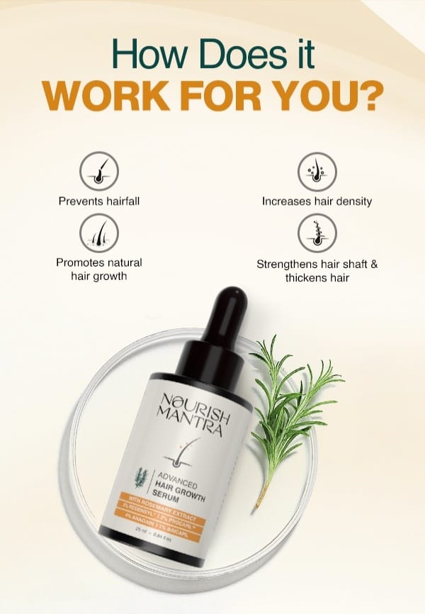 Advanced Hair Growth Serum With Rosemary Oil for Hair Regrowth and Stop Hairfall - 25 ml – thumbnail 5