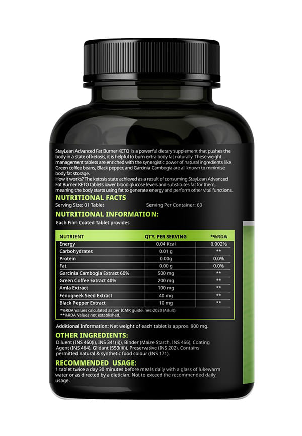 Staylean Advanced Fat Burner Keto Tablets for Men & Women – thumbnail 2