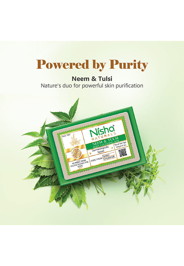 Neem & Tulsi Body Cleansing Soap Bar – thumbnail 5