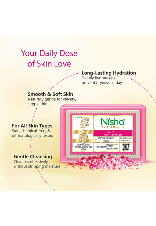 Rose Body Cleansing Soap Bar – thumbnail 4
