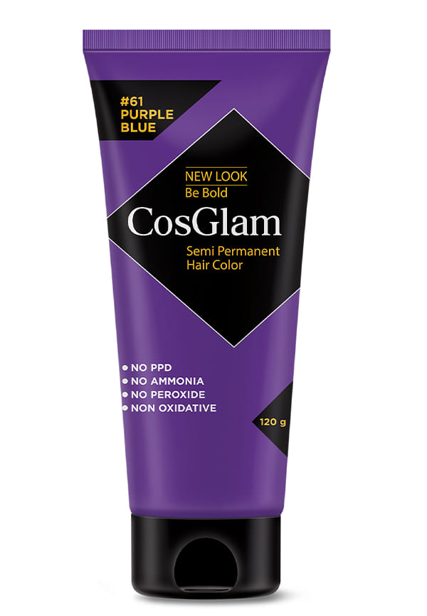 Nisha Cosglam Semi Permanent Hair Color, PPD & Ammonia Free | Electric Teal | 120gm Tube | Pack of 1