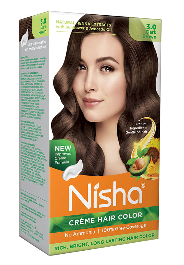 Nisha Creme Hair Color, Permanent for Women & Men, Ammonia Free | Flame Red | 150gm Box | Pack of 1