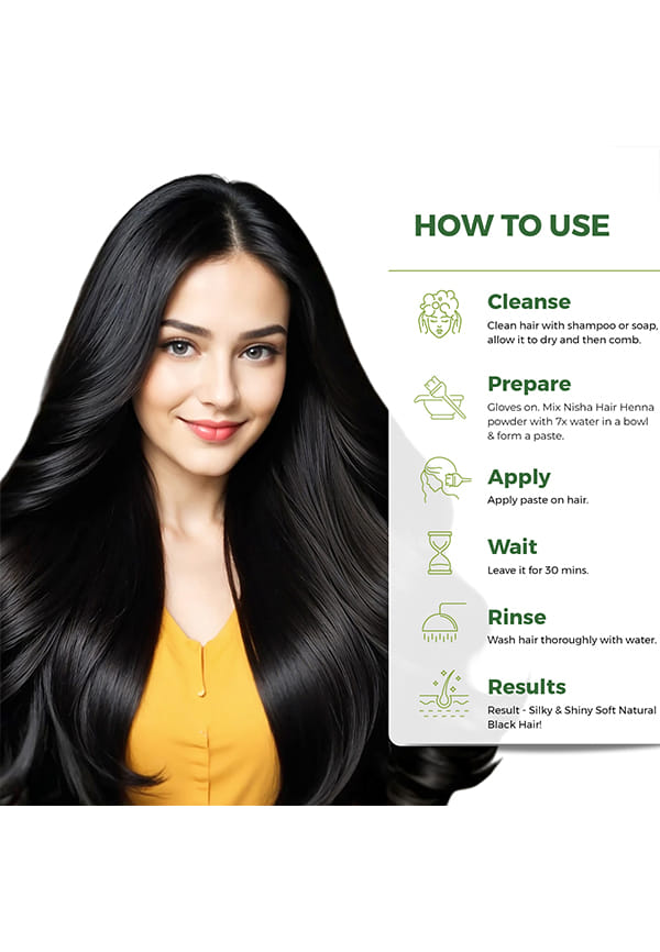 Nisha Henna Based Hair Color, Henna Powder Burgundy Color – thumbnail 3