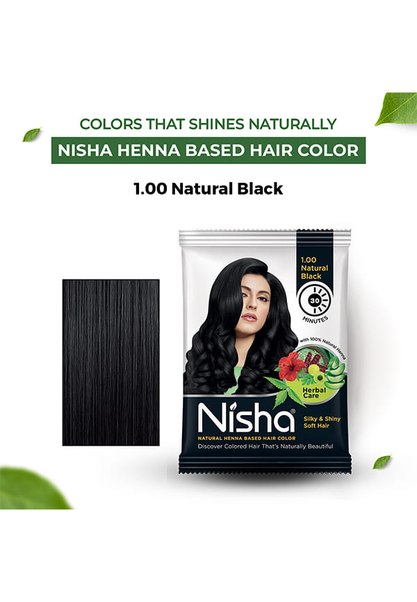 Nisha Henna Based Hair Color, Henna Powder Burgundy Color – thumbnail 4