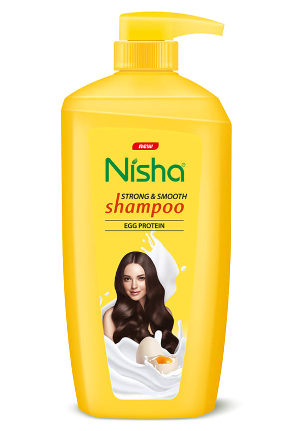 Nisha Egg Protein Shampoo for Strong & Smooth Hair | 650ml Yellow Bottle | Pack of 1
