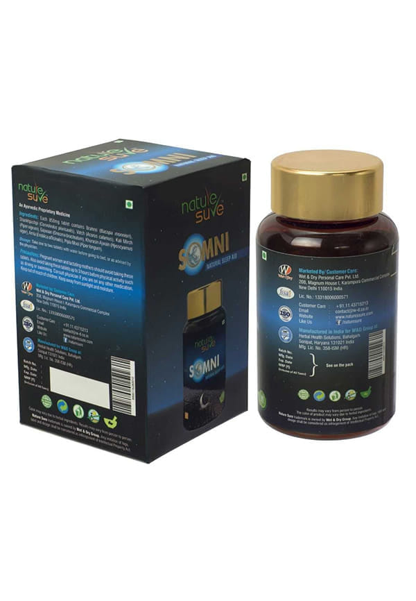 SOMNI Natural Sleep Aid Daily Herbal Supplement for Men & Women – thumbnail 2