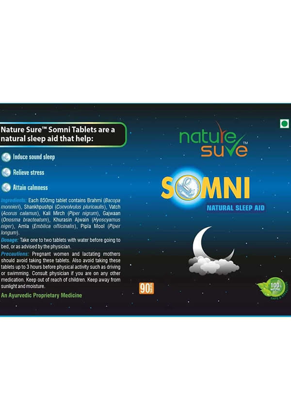 SOMNI Natural Sleep Aid Daily Herbal Supplement for Men & Women – thumbnail 3