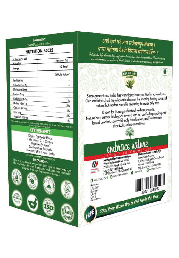 Neem Leaf Powder with Rose Water – thumbnail 2