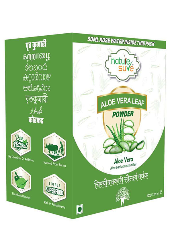 Aloe Vera Leaf Powder with Rose Water Aloe Vera Leaf Powder with Rose Water