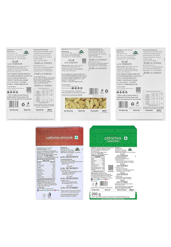 Dry Fruit Combo Pack California Almond, Cashew, Raisins, Walnut Kernels, Pistachios – thumbnail 2