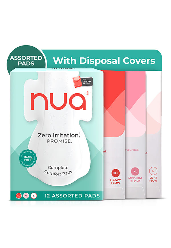 Nua Complete Comfort (3XL+,5XL,4L) Assorted With Disposal Covers Sanitary Pad