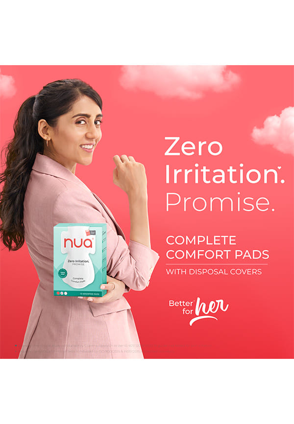 Nua Complete Comfort (12XL) Medium Flow With Disposal Covers Sanitary Pad – thumbnail 2