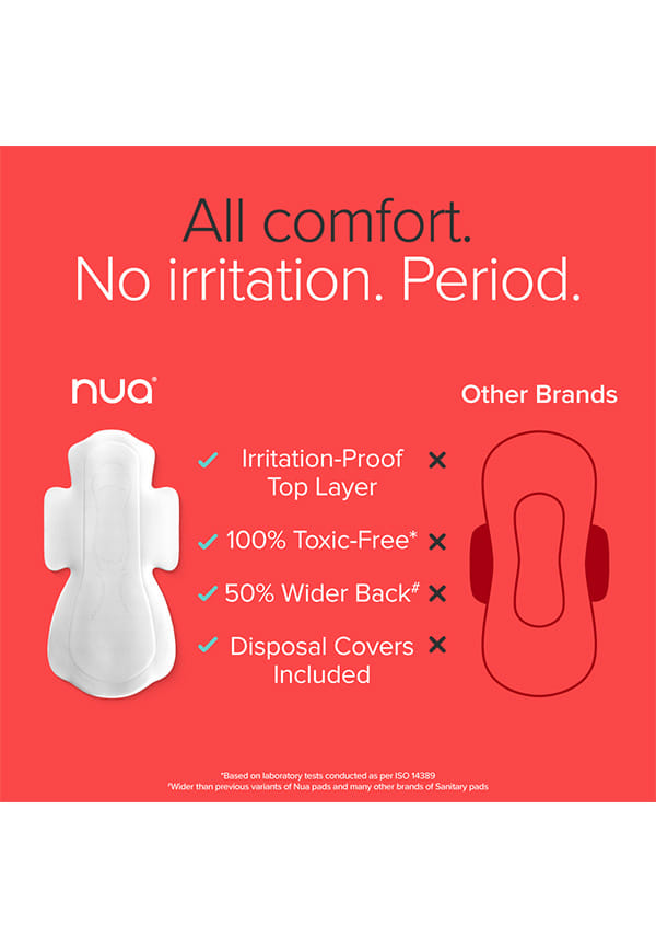 Nua Complete Comfort (12XL) Medium Flow With Disposal Covers Sanitary Pad – thumbnail 5