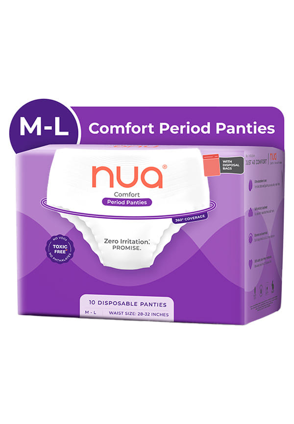 Nua 360° Comfort Period Panties (M-L) | Pack of 5