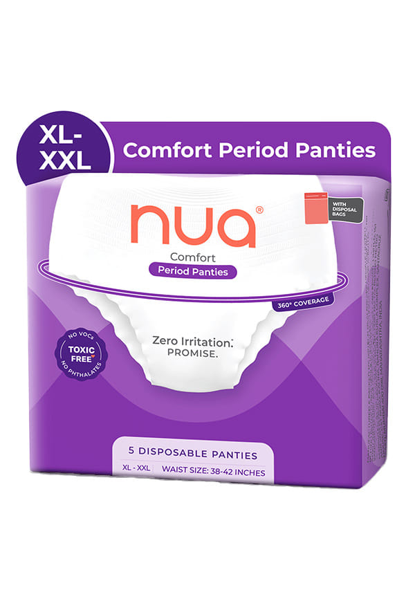 Nua 360° Comfort Period Panties (XL-XXL) | Pack of 5