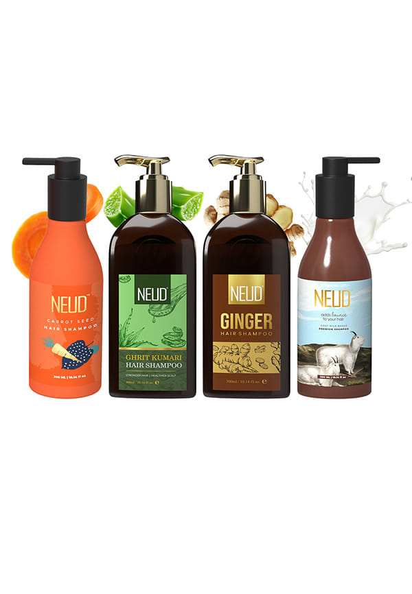Herbal Shampoo Combo – Ghrit Kumari, Ginger, Goat Milk & Carrot Seed