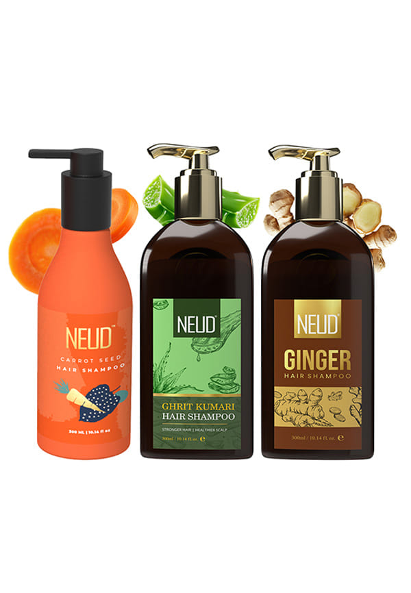 Herbal Shampoo Combo – Carrot Seed, Ginger & Ghrit Kumari