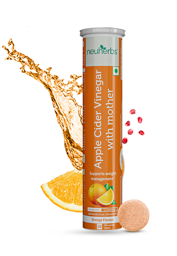 Apple Cider Vinegar Tablets(Orange Flavour) | For Weight Management