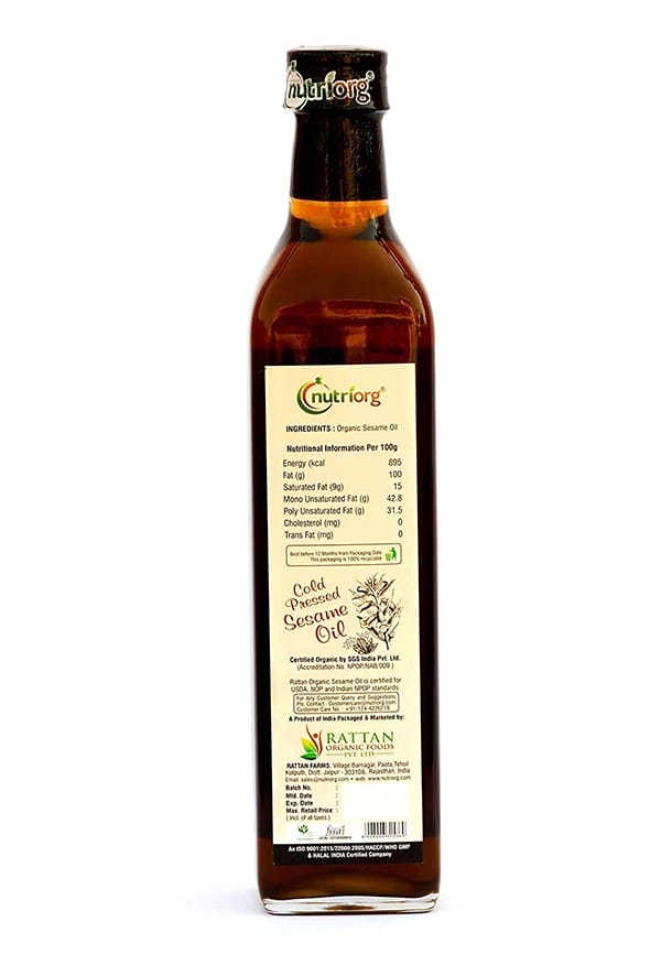 Organic Sesame Oil – thumbnail 2